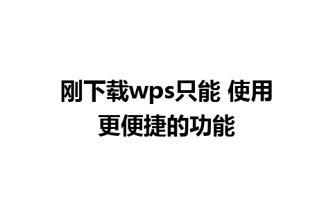 刚下载wps只能 使用更便捷的功能 