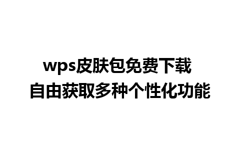 wps皮肤包免费下载 自由获取多种个性化功能