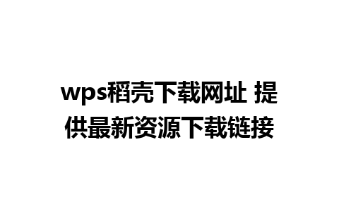 wps稻壳下载网址 提供最新资源下载链接