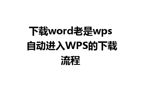 下载word老是wps 自动进入WPS的下载流程