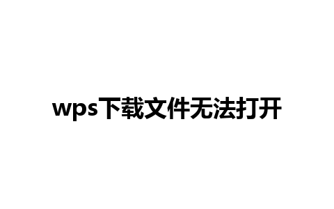 wps下载文件无法打开 