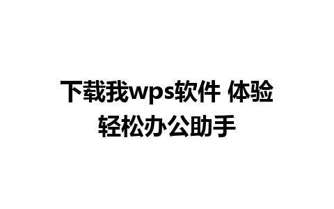 下载我wps软件 体验轻松办公助手