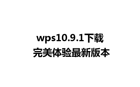 wps10.9.1下载 完美体验最新版本