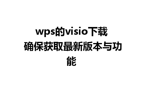 wps的visio下载 确保获取最新版本与功能